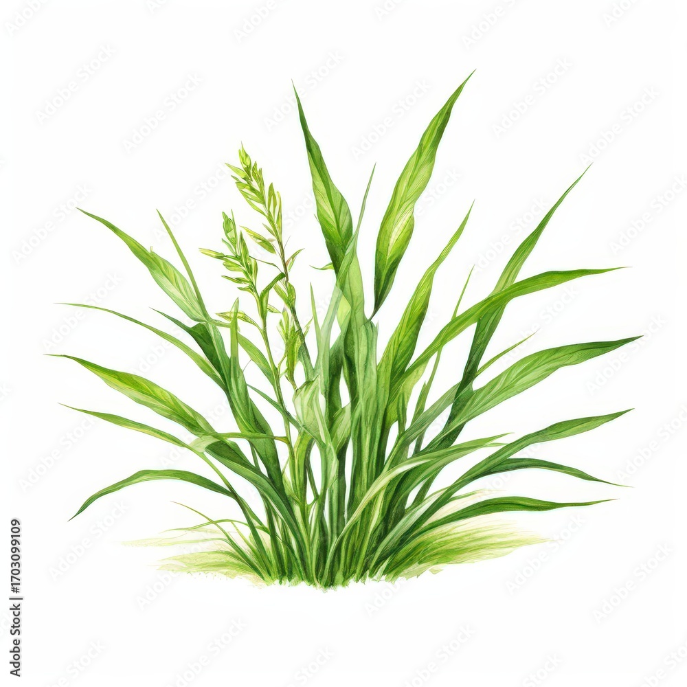 Fototapeta premium an AI Image Generator, Detailed Artistic Illustration of Wheat Plants