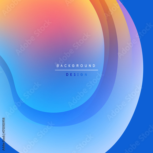 Abstract fluid shapes blend vibrant colors. Gradient transitions create smooth visual flow. Modern design element for backgrounds.