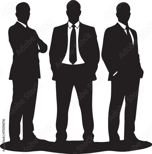 Businessmen Silhouettes in Suits