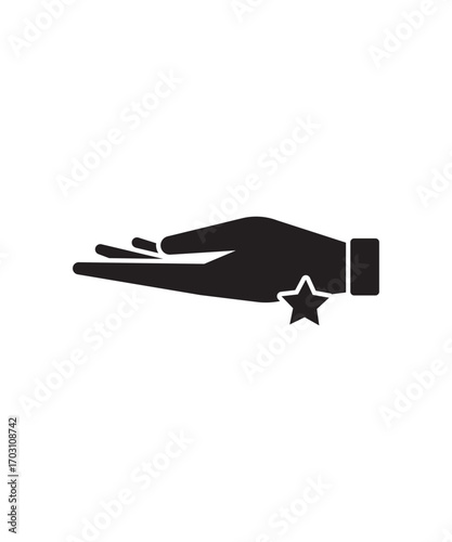 expert hand icon, vector best flat icon.