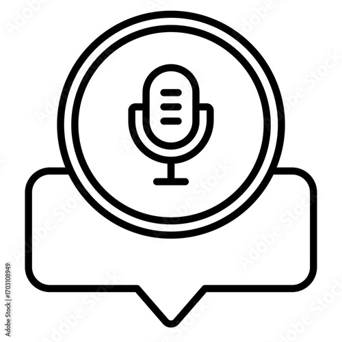 Broadcast icon. Live streaming symbol. Podcast transmission and radio collection. Line Icon