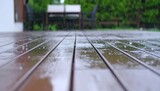 Rainy patio deck