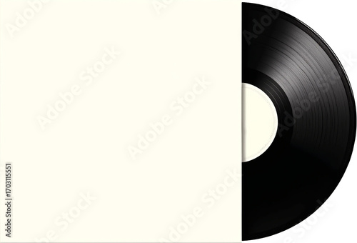 vinyl record with blank label