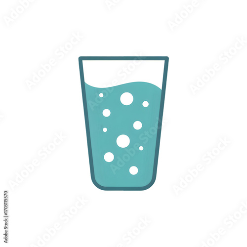 Refreshing Glass of Sparkling Water Perfect for Summer