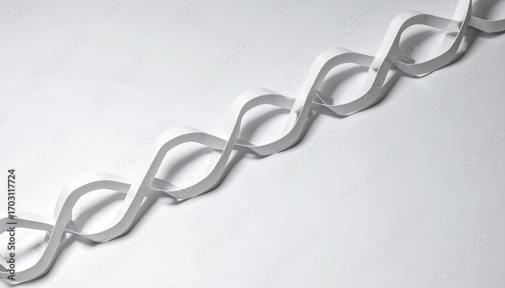 Obraz premium Abstract White Paper Zigzag Pattern on Neutral Background