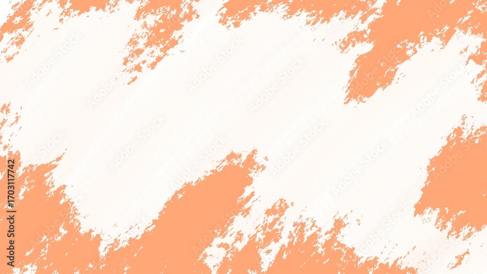 Obraz premium Orange and white abstract grunge texture background with rough paint effect and copy space.