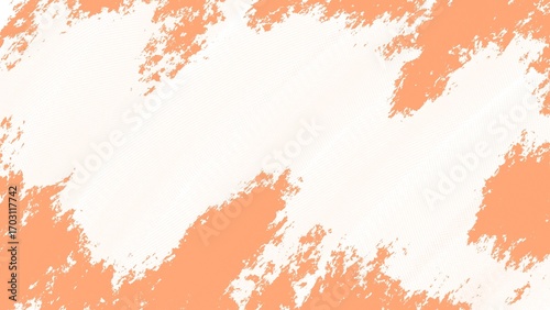 Orange and white abstract grunge texture background with rough paint effect and copy space.