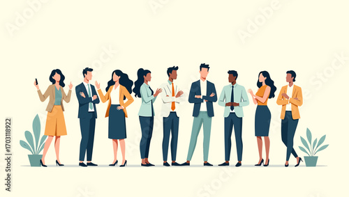 Teamwork and Collaboration Flat Design
