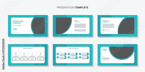 Creative business presentation slides template design. Use for modern presentation background, brochure design, website slider, landing page, annual report, company profile