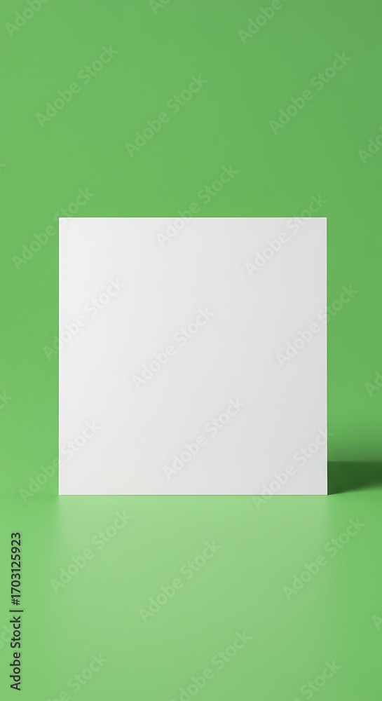 Naklejka premium Emerald Glow: A Minimalist 3D Render