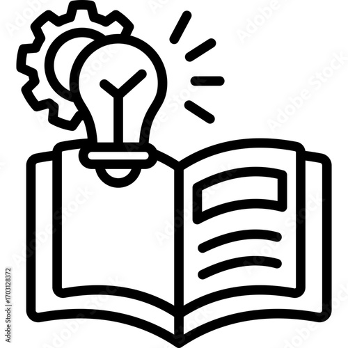Knowledge line icon