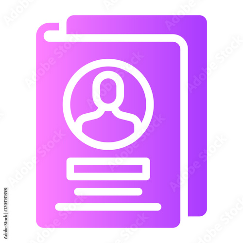 criminal record gradient icon