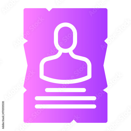 wanted gradient icon