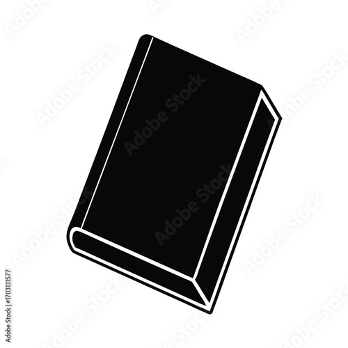 book cover mockup vector line art on white background