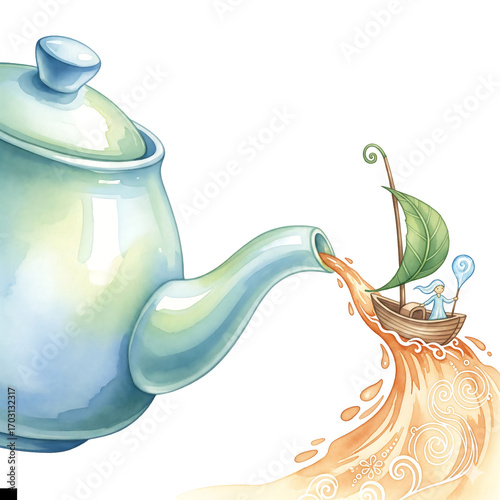 teapot on a white background