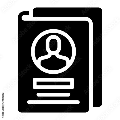 criminal record glyph icon