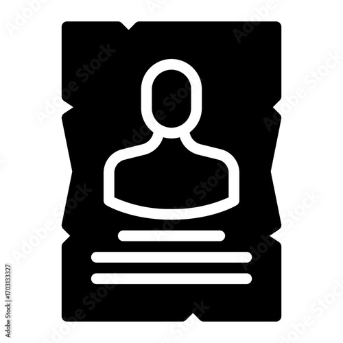 wanted glyph icon