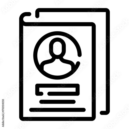 criminal record line icon