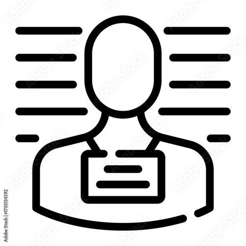 mugshot line icon