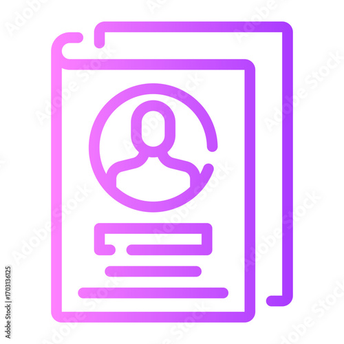 criminal record gradient icon