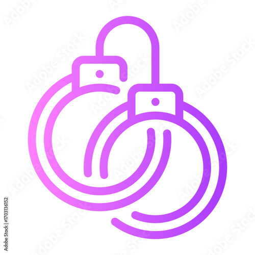 handcuffs gradient icon