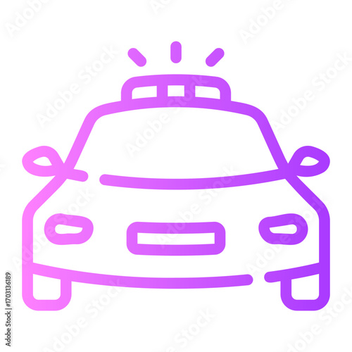 police car gradient icon