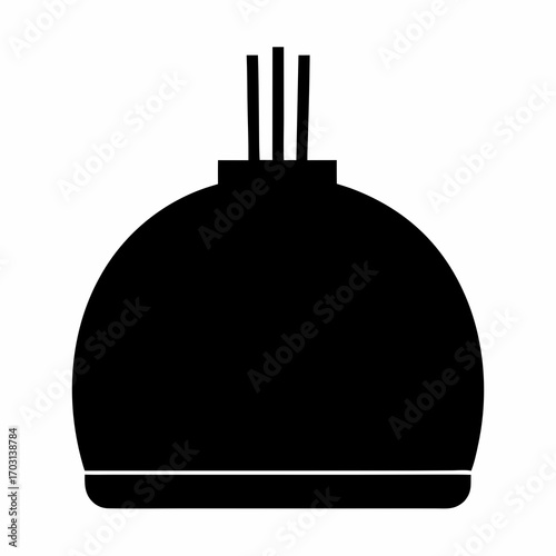 Simple minimalist diffuser design with three reeds for home fragrance applications