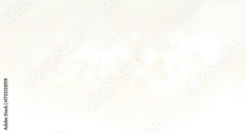Bright abstract background with soft white and yellow bokeh lights and subtle glow, isolated on transparent background