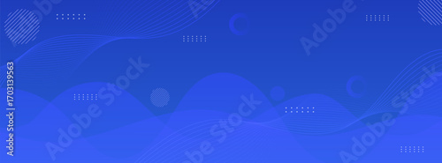 Abstract blue gradient background with digital wave pattern.