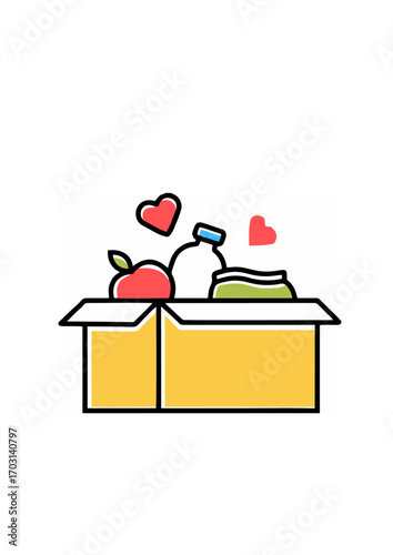 Food Donation Icon - Charity Vector.ai