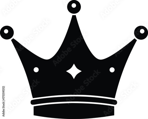 Emoji gold shining crown silhouette vector illustration