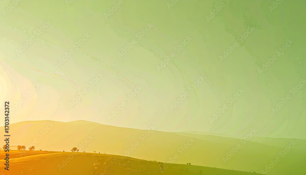 Obraz premium Marigold And Mint Gradient Landscape