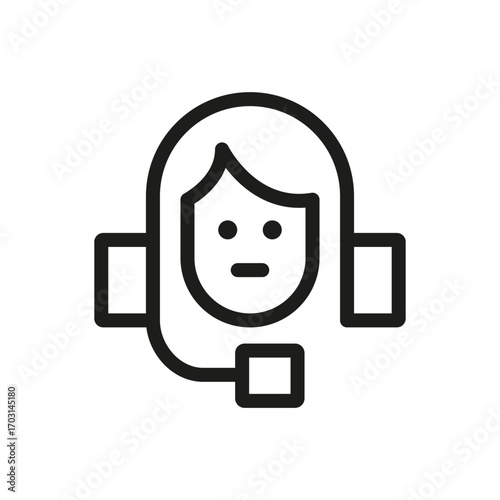 Customer Support Icon Call Center Service Operator