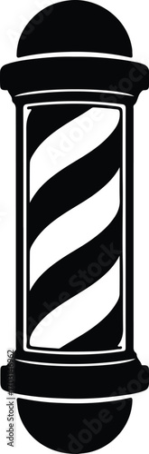 Vector classic barber pole shop symbol silhouette illustrator