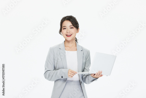 business woman with laptop
