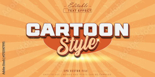 Cartoon style editable text effect.