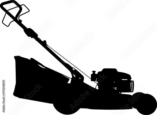 lawn mower silhouette vector illustration