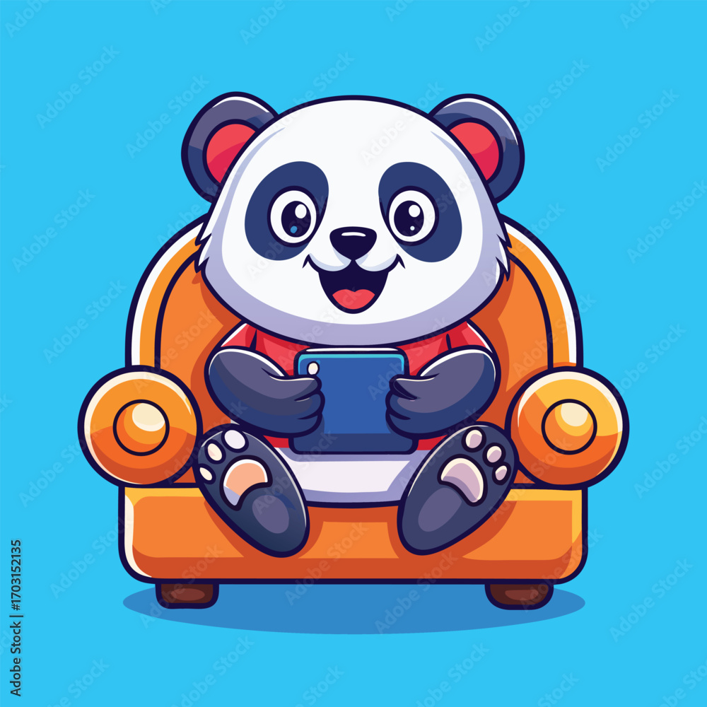 Obraz premium cartoon panda