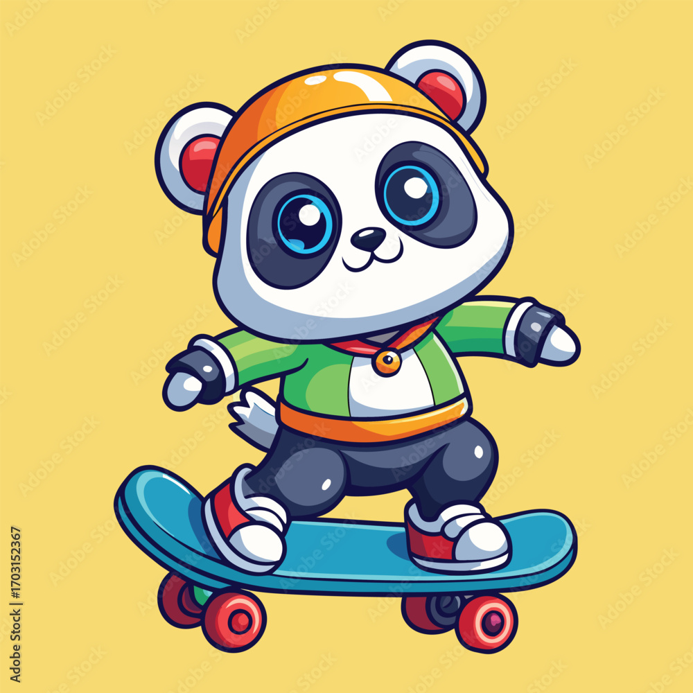 Obraz premium cartoon panda