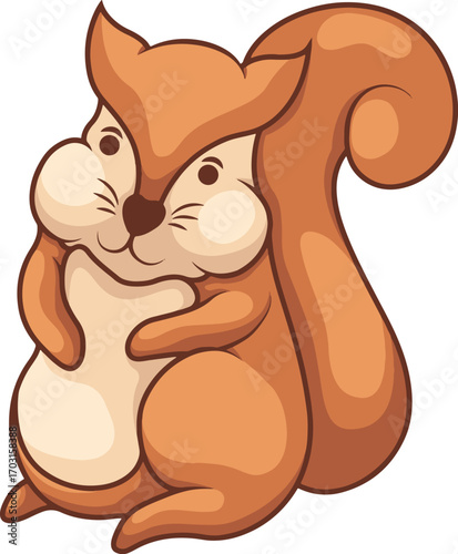 a squirrel cute vector illustration 