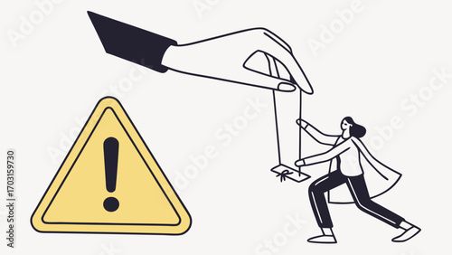 Puppets Struggle A Warning Symbolizing Control and Caution