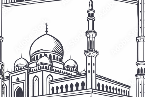 silhouette of mosque