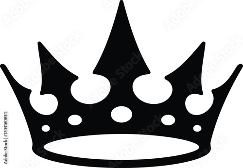 Royal crown symbol of power authority royalty regal emblem icon graphic design element vector