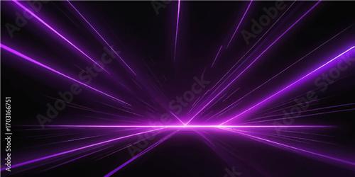Abstract purple and blue background with glowing rays and light effects