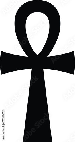 Ancient egyptian ankh symbol of life and immortality sacred hieroglyph icon vector