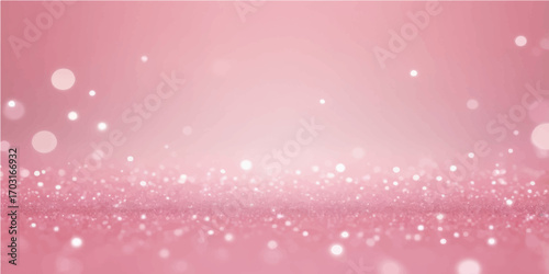Abstract pink background with bokeh stars and sparkle effects