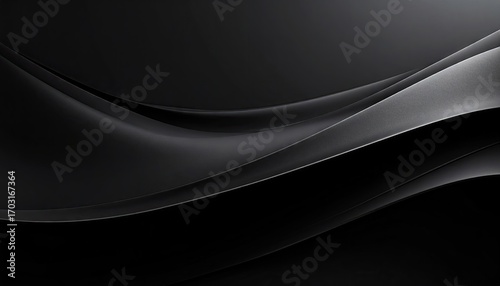 Abstract Black Blue Gradient Waves Background