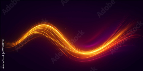 Abstract fire background with glowing lines and dynamic energy design