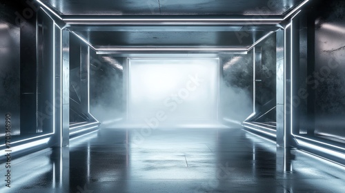 Fototapeta Naklejka Na Ścianę i Meble -  Futuristic hallway design