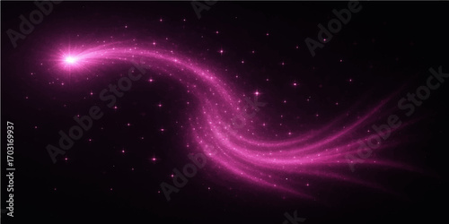Abstract glowing starry space background with galaxy nebula and cosmic sky
